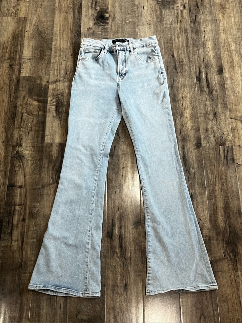 Veronica Beard Beverly Skinny Flare Jeans Womens 30 High Rise Blue Made USA